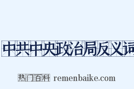 中共中央政治局反义词是什么意思的图片
